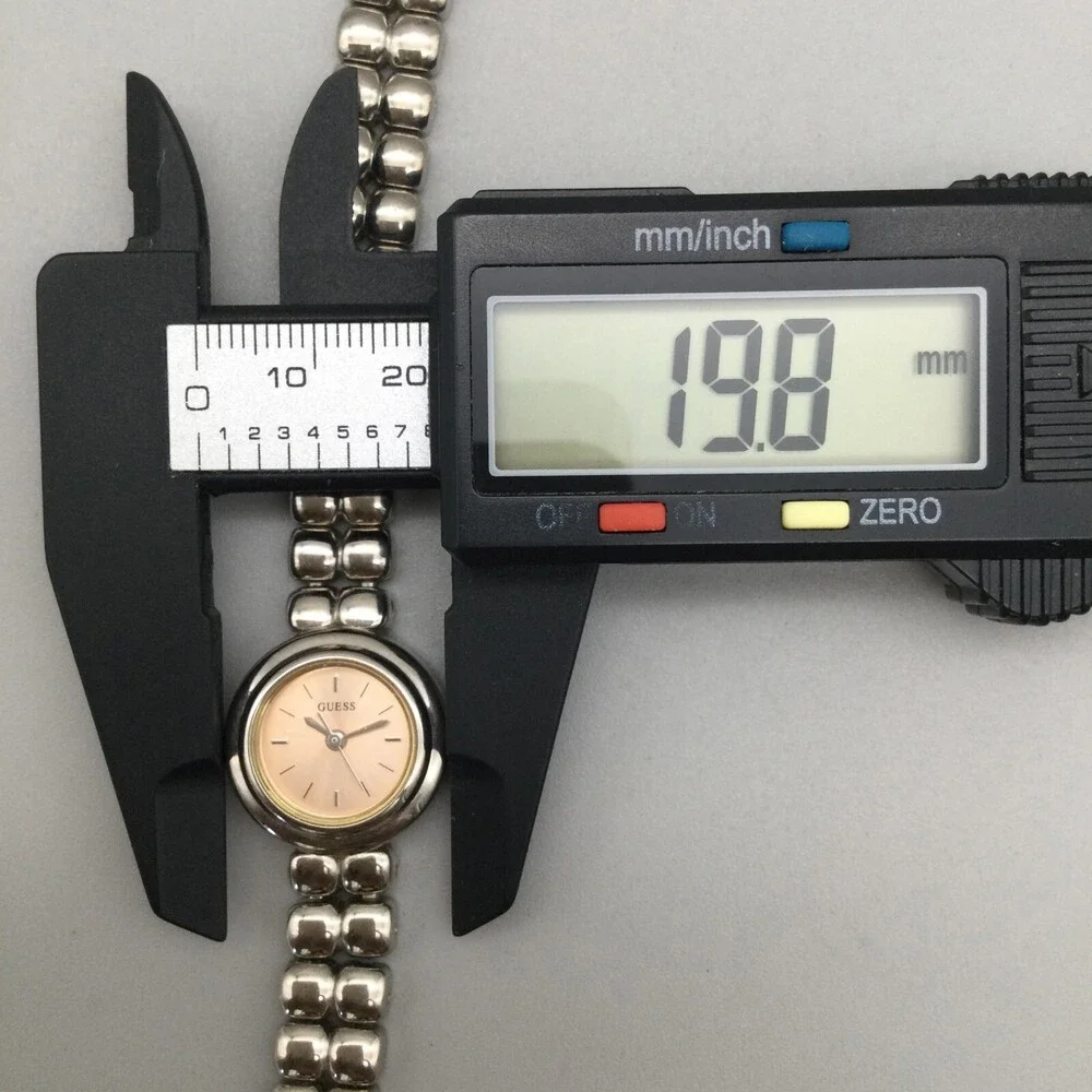 Vtg Guess Watch Women 20mm Silver Rose Gold Two Tone New Battery 6.75" - Picture 14 of 15